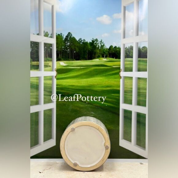 Village Flower (SM) Gray/ Tan Ceramic Planter Pot without drainage hole - Picture 8 of 9